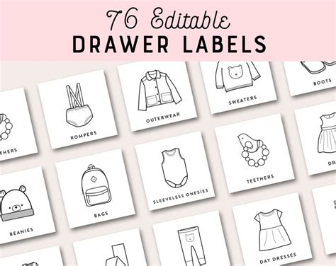 Free Printable Printable Clothing Drawer Labels Free Printable Templates