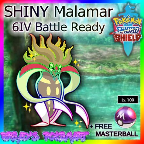 Pokemon Sword And Shield Ultra Shiny Malamar 6iv Ready Etsy