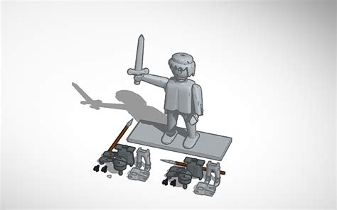 3d Design Playmobil Statue With Guards Tinkercad