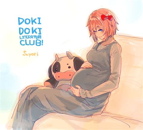 Sayori Doki Doki Literature Club Drawn By Sora Efr Danbooru