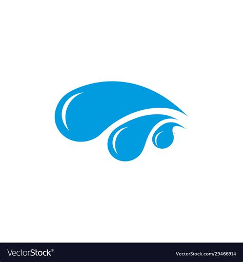 Splash Water Icon Design Template Isolated Vector Image