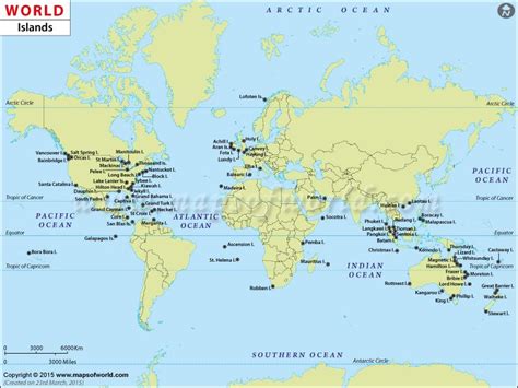 World Islands Map Islands Of The World