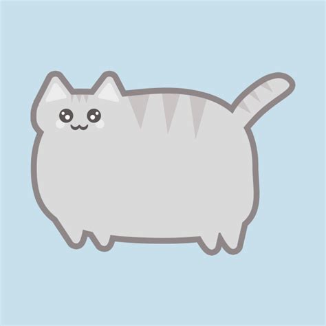 Kawaii Fat Cat Happy T Shirt Teepublic