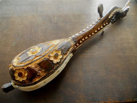 Reserved Vintage Musical Instrument Wooden Gusle By Tastevintage
