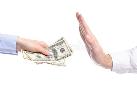 Hand Give Money Bribe Corruption Failure Dollars To Hand Stock Image