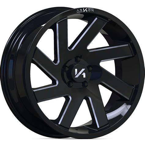 Arkon Off Road Lincoln Gloss Black With Milled Spoke Edges 20x9 1mm