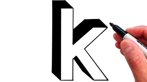 How To Draw Letter K In Lowercase 3d Youtube