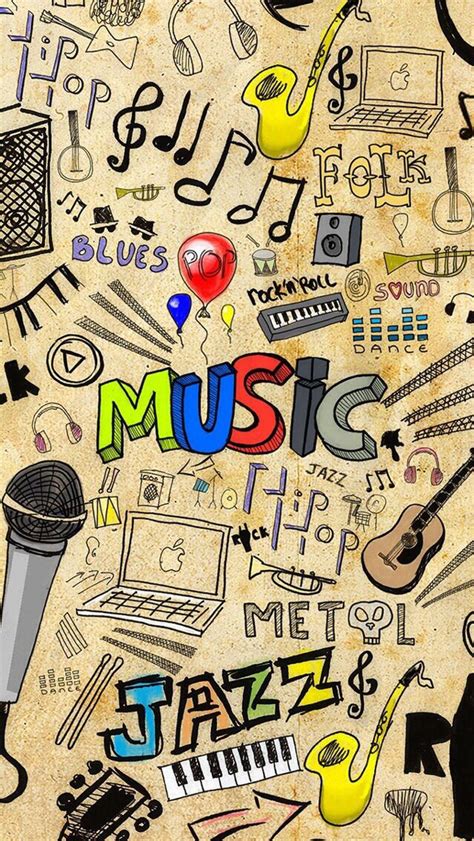 I Love Music Iphone Wallpaper Music Doodle Iphone Wallpaper Music