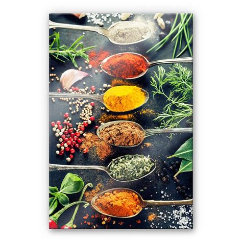 Variety Of Spices 1 Acrylic Glass Wall