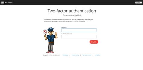 Enabling Two Factor Authentication For A Miradore User Account Miradore