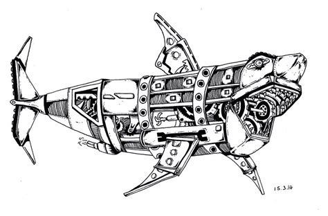 Steampunk shark by BMIllustration on DeviantArt