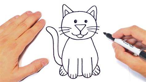 Step By Step Cat Drawing For Kids
