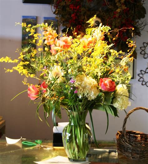 Bright And Vibrant Garden Floral Mix Vase Arrangment Vase