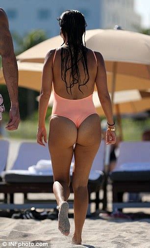 Kourtney Kardashian Flaunts Bodacious Beauty In Miami A Thong Bathing