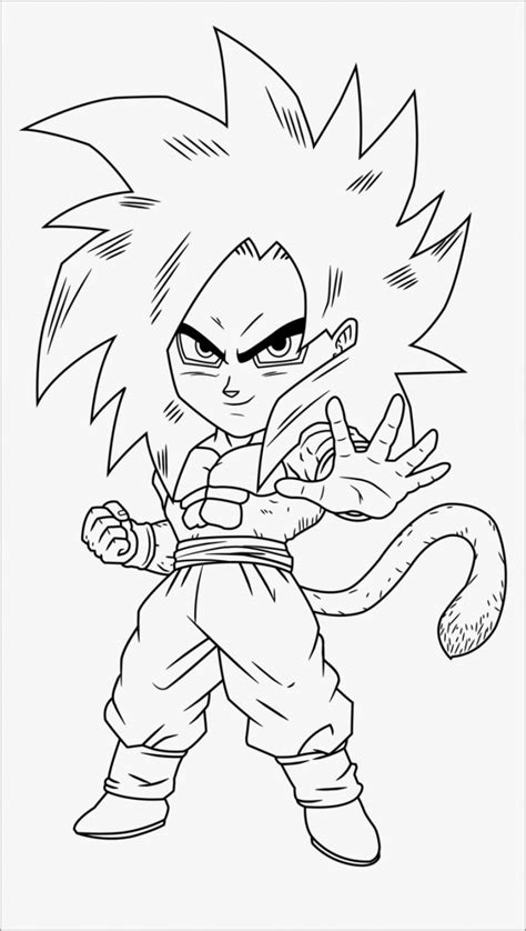 Goku Chibi Anime Coloring Page Coloringbay