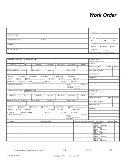 28 Work Order Request Form Page 2 Free To Edit Download And Print