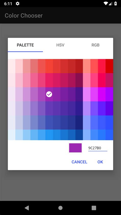 Color Chooser Dialog Library For Android