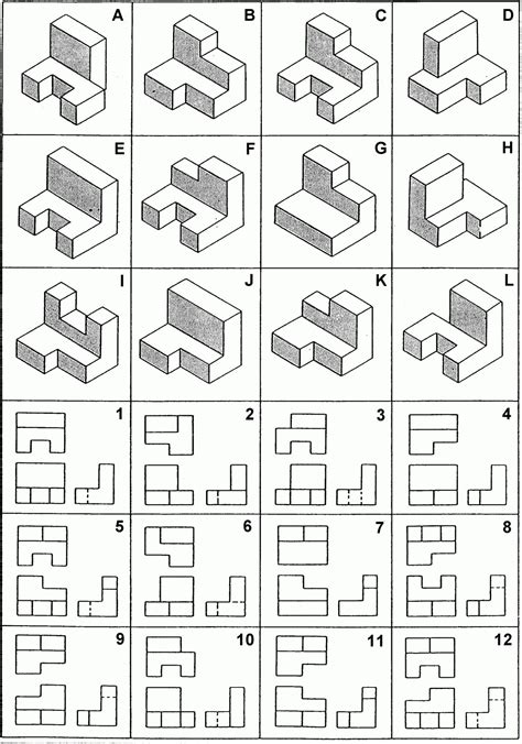 17 Isometric Drawing Exercise Examples In 2021