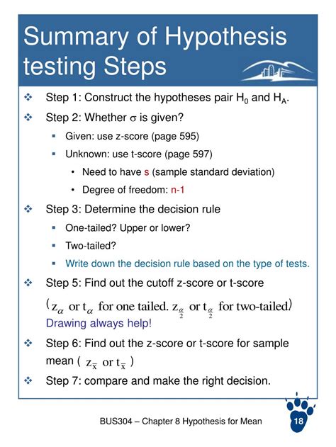 Hypothesis Testing Steps Ppt