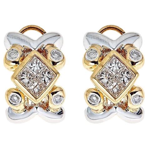 That's pretty standard for most gold jewelry. Diamond 14 Karat Gold Earrings For Sale at 1stdibs