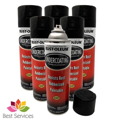 Rust Oleum 248657 Black Rubberized Undercoating Spray 15oz For Sale