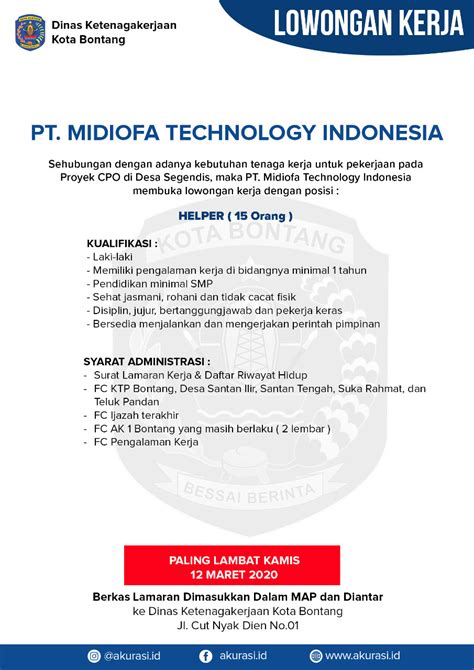 Perusahaan yang diminati oleh pencari kerja. Lowongan Kerja PT Midiofa Technology Indonesia - Akurasi