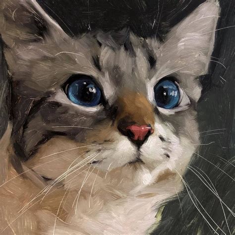 Pin By Lori Bishop On Arts Cat Portrait Painting Cat Painting Cat Art