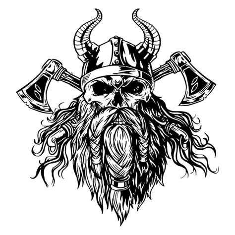 Viking Skull With Axes Ad Paid Paid Axes Skull Viking Art