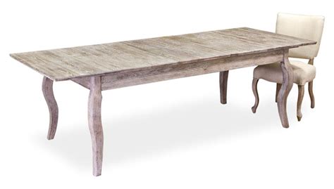 Kitchen & dining room furniture. Voltaire White Wash Solid Oak Dining Table with leaves ...