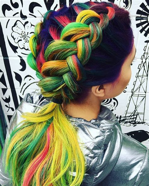 Rainbow Hair Braids Hair Art Whimsical Brandi Escape On Third