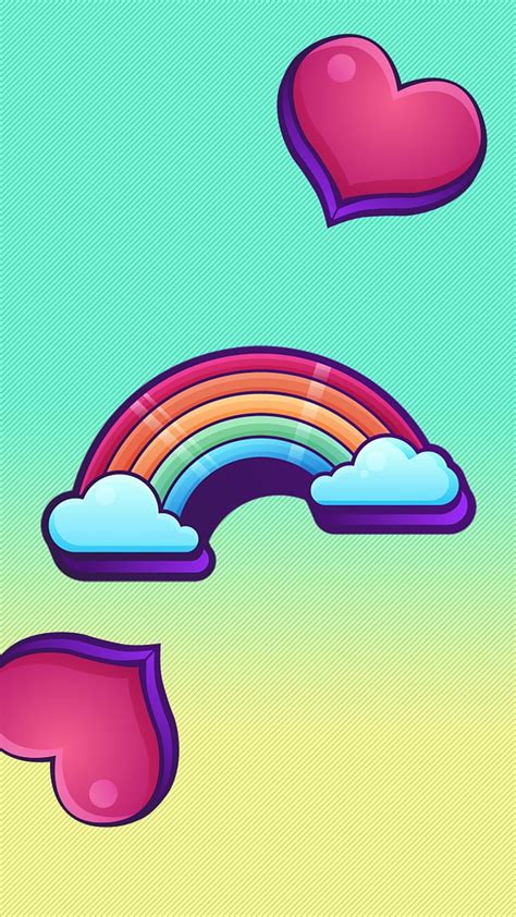 Rainbow Hearts Princess Hd Phone Wallpaper Peakpx