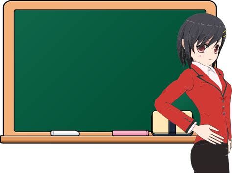 Anime Girl School Chalkboard Openclipart