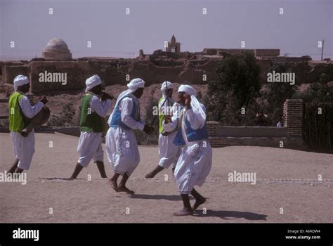 Folkloristic Dance Group At Oasis Nefta Sw Tunisia Africa Stock Photo