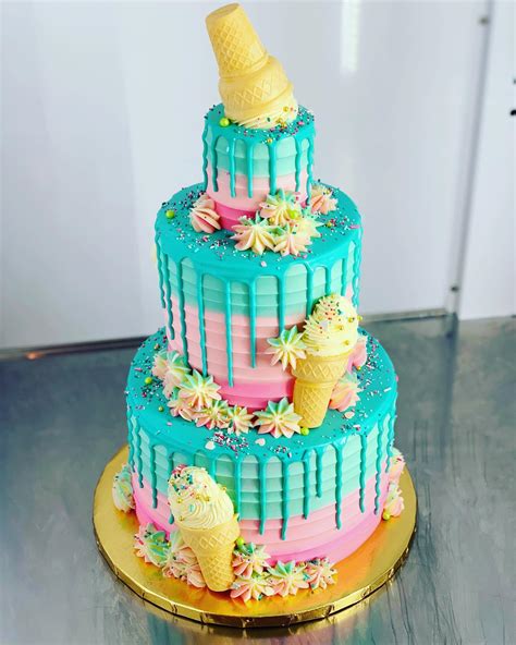 Coolest And Most Popular Ice Cream Theme Birthday Cake Today