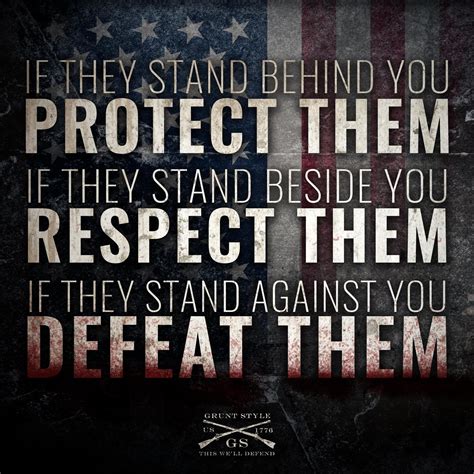 If They Stand Behind You Protect Them If They Stand Beside You