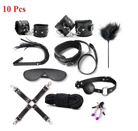 10 Uds BDSM Sexy Kits Productos Juguetes Eróticos Para Adultos Bondage