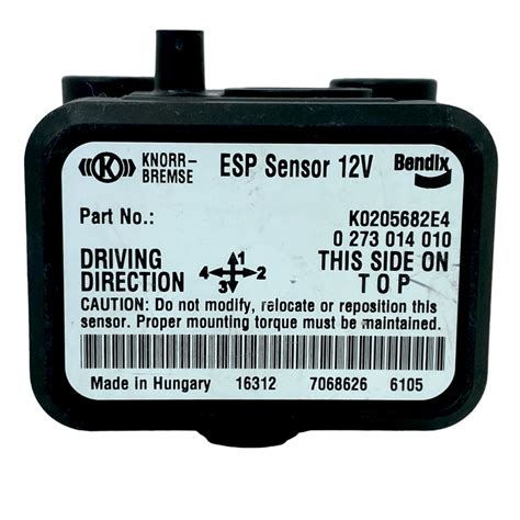 K0205682e4 Genuine Bendix® Esp 12 Volt Yaw 70x Rate Sensor — Advanced
