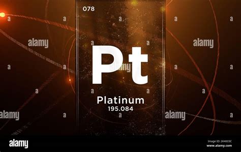 Platinum Pt Symbol Chemical Element Of The Periodic Table 3d