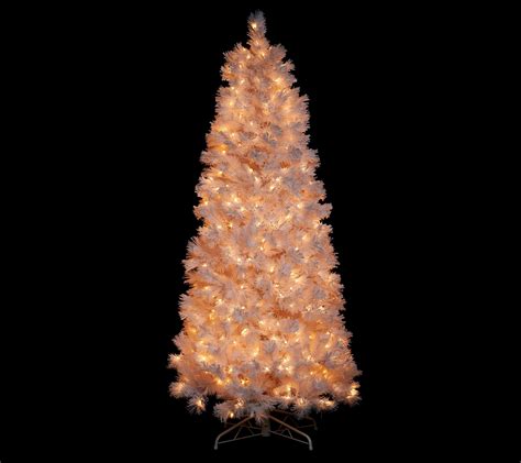 Bethlehem Lights Prelit 75 Slim Pine Snowy White Christmas Tree