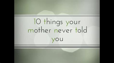 10 Things Your Mom Will Never Tell You Why Should You Appreciate Her Youtube