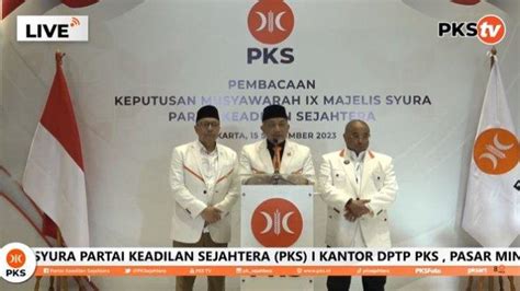 5 Poin Hasil Rapat Majelis Syura PKS Resmi Dukung Anies Cak Imin Di