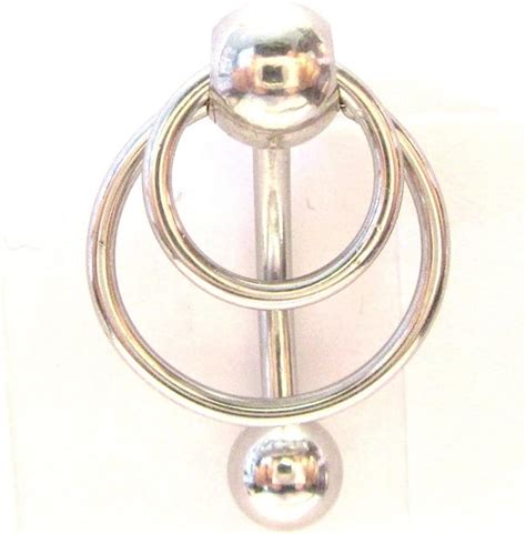 Body Jewelry Pink Pearl Pressure Ball Dangle Barbell VCH Clit Clitoral