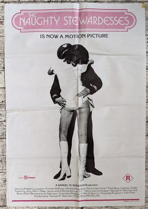 Lot The Naughty Stewardess One Sheet Movie Poster 1973 Printed By