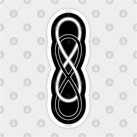 Spirit Symbol Infinity Double Lemniscate Black White 2 Double
