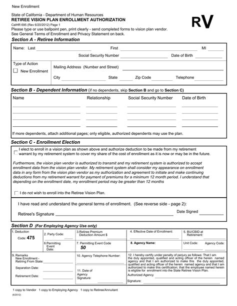 Form Calhr 695 ≡ Fill Out Printable Pdf Forms Online
