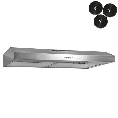 Akdy 24 In 58 Cfm Convertible Under Cabinet Range Hood In Stainless