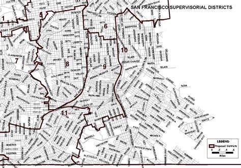 New San Francisco Supervisorial District Map Sf Gsa