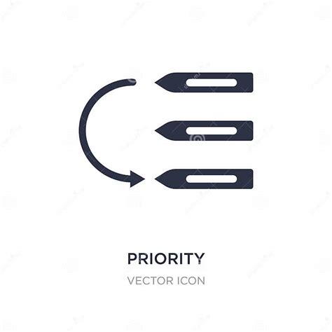Priority Icon On White Background Simple Element Illustration From