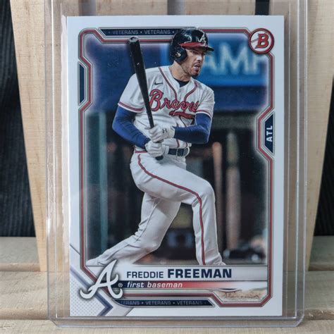 Freddie Freeman 2021 Topps Bowman Base Set Baseball Card Etsy