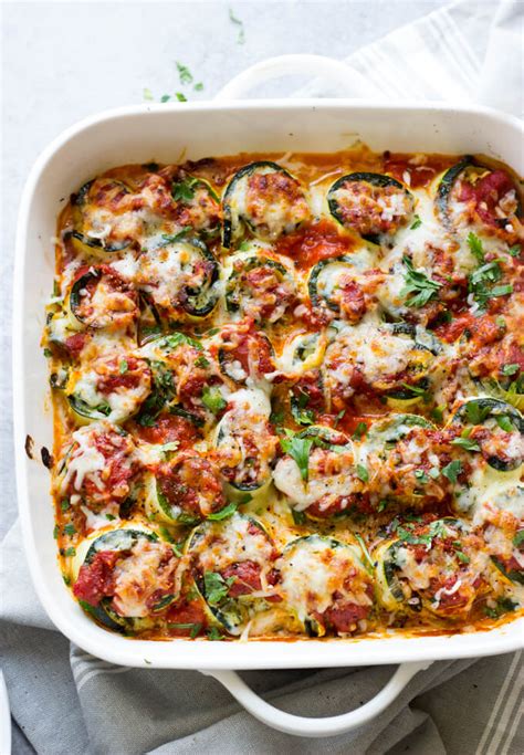 Zucchini Lasagna Roll Ups With Spinach And Artichokes Little Broken